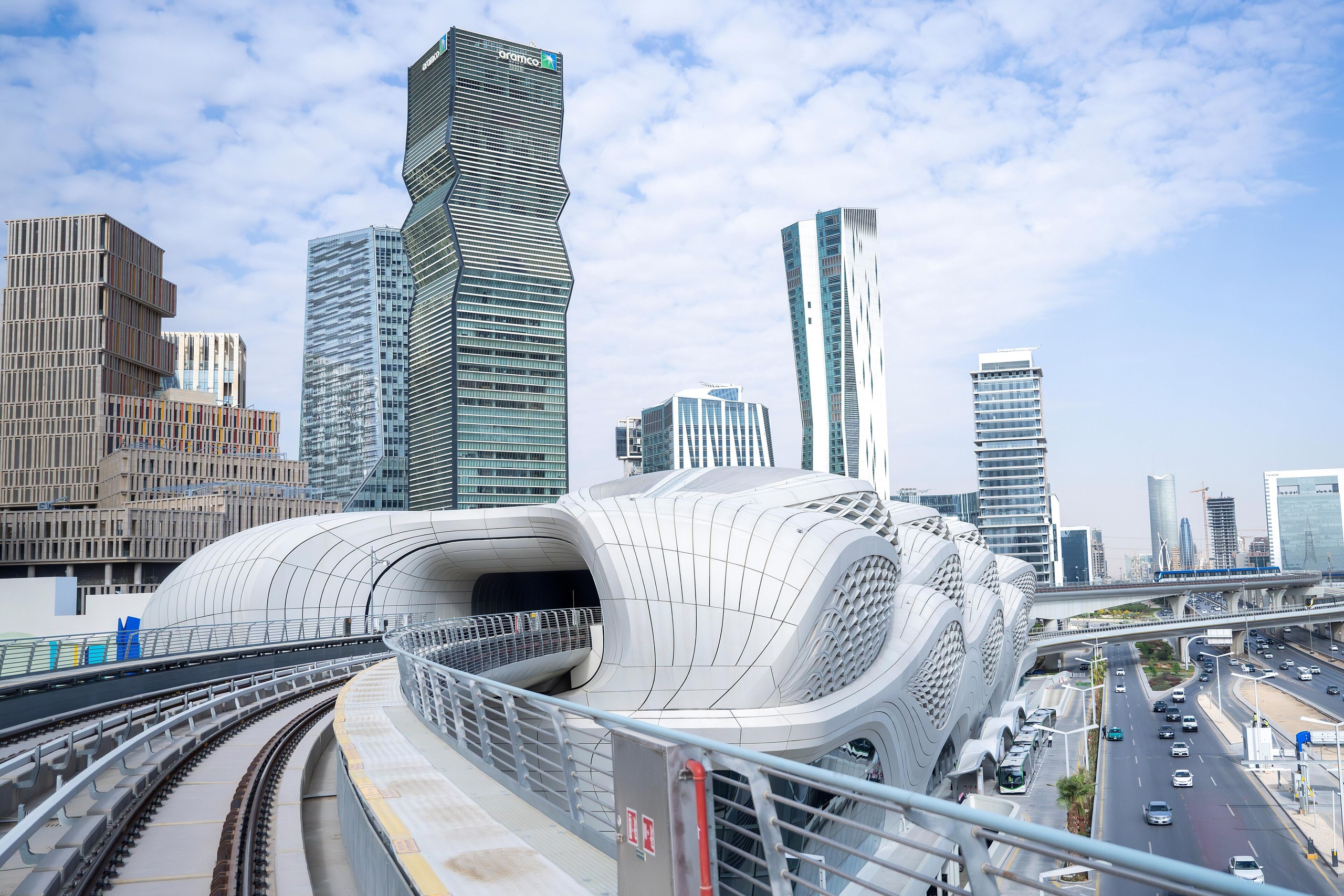 Riyadh Metro station at King Abdullah Financial District (KAFD), Riyadh