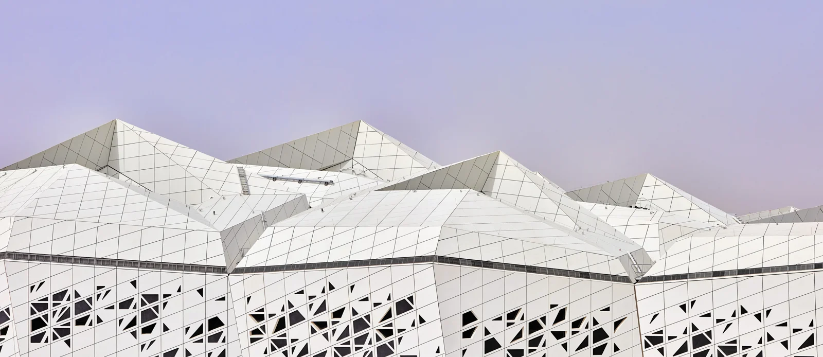 The faceted roofline of the cells